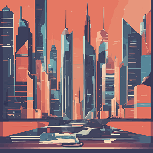 a futuristic cityscape