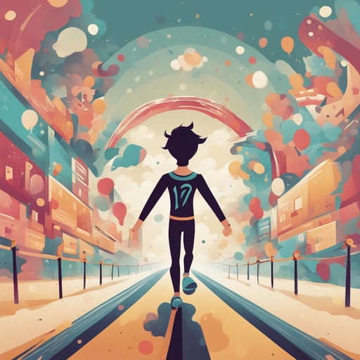 a person passing the finish line