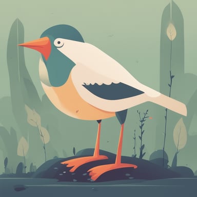 a bird eating a worm