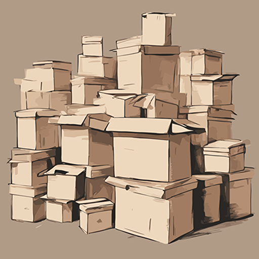 a pile of boxes