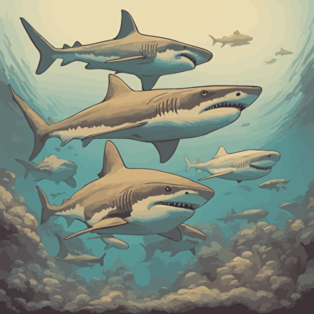 a family of sharks