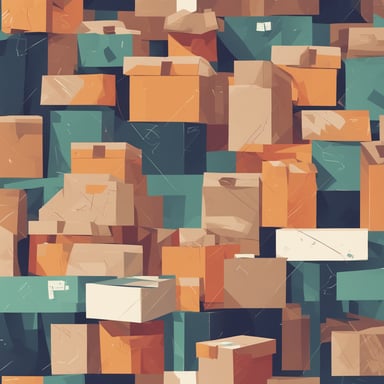 a pile of boxes