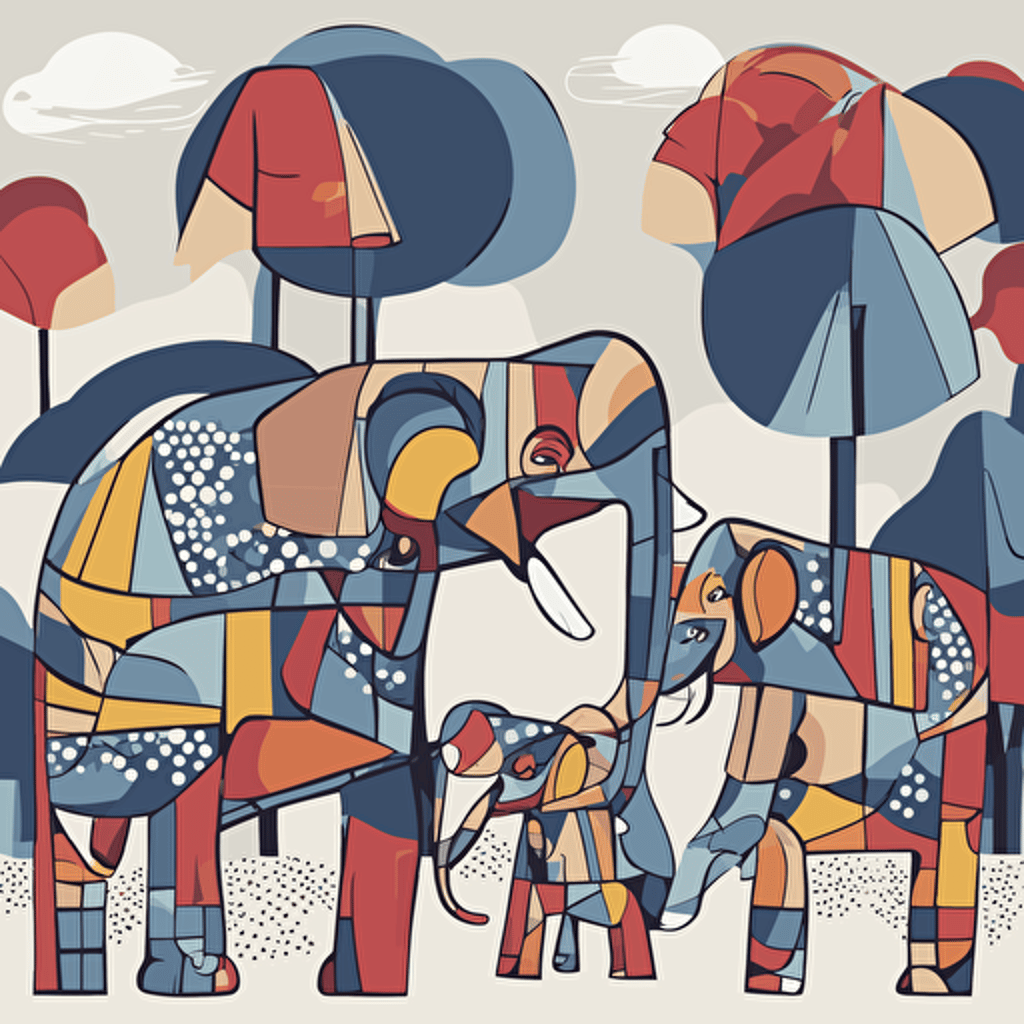 a family of elephants