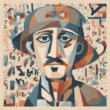 a person with math equations