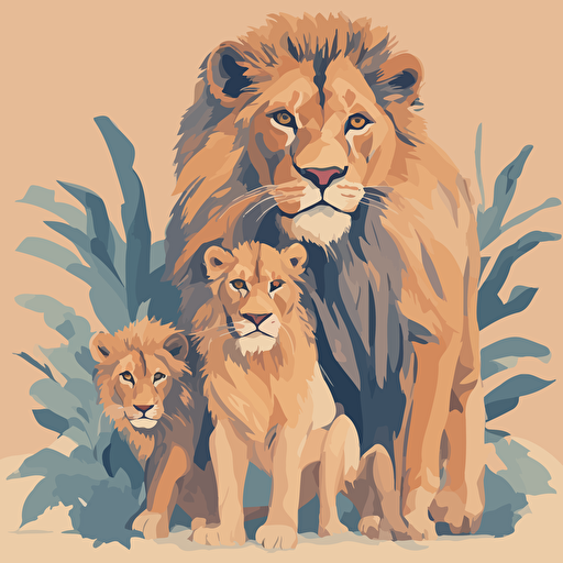 a family of lions