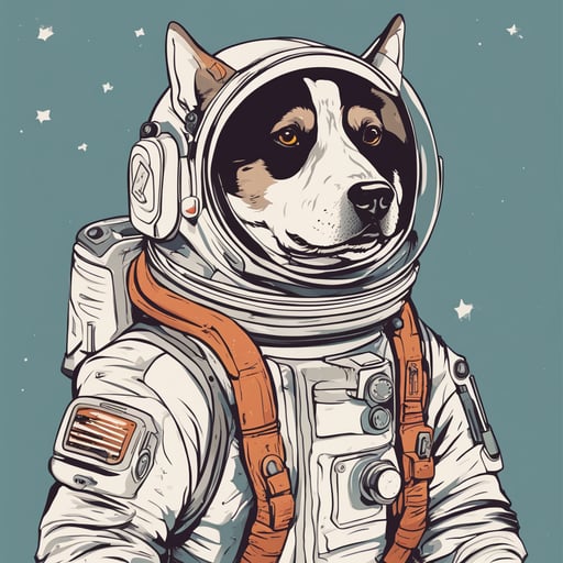 a dog astronaut