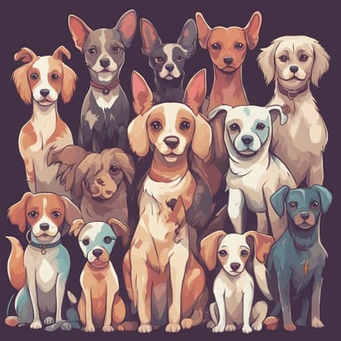 a group of dogs
