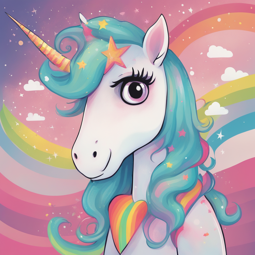 a unicorn with a rainbow
