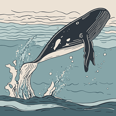 a whale jumping out of the water