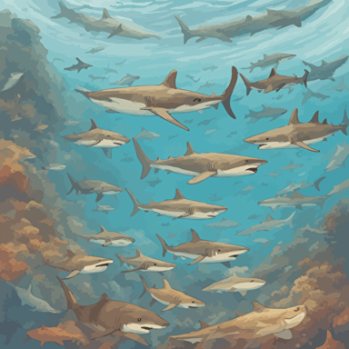 a sea full of sharks