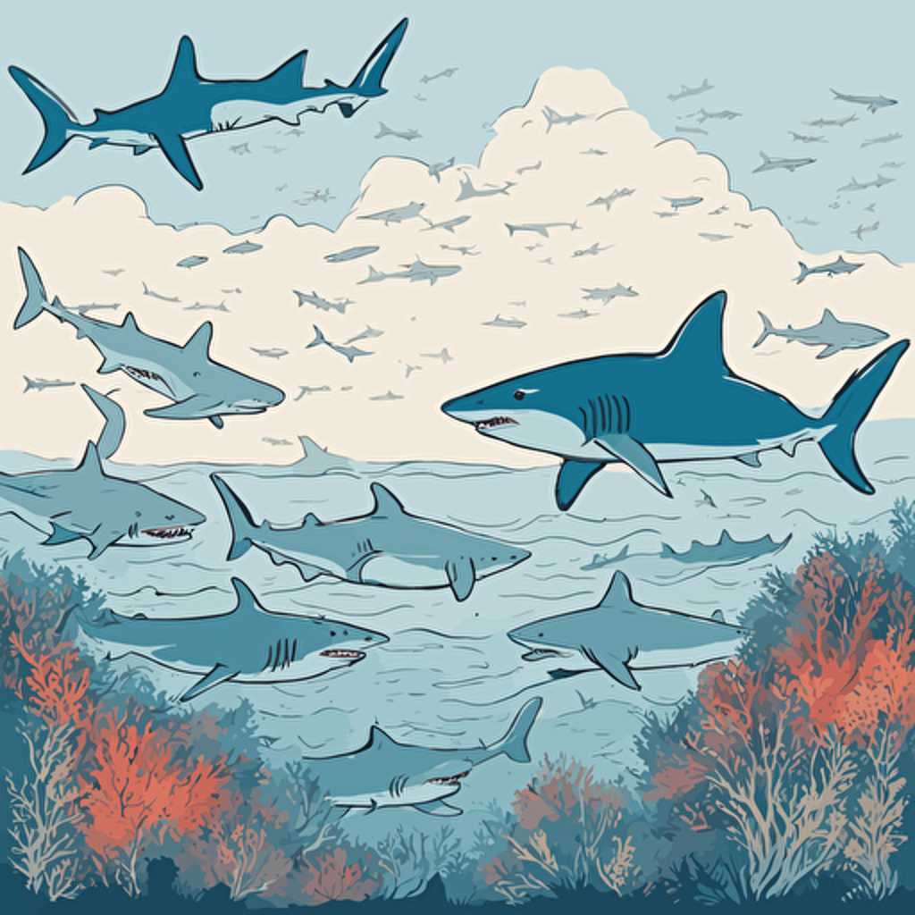 a sea full of sharks