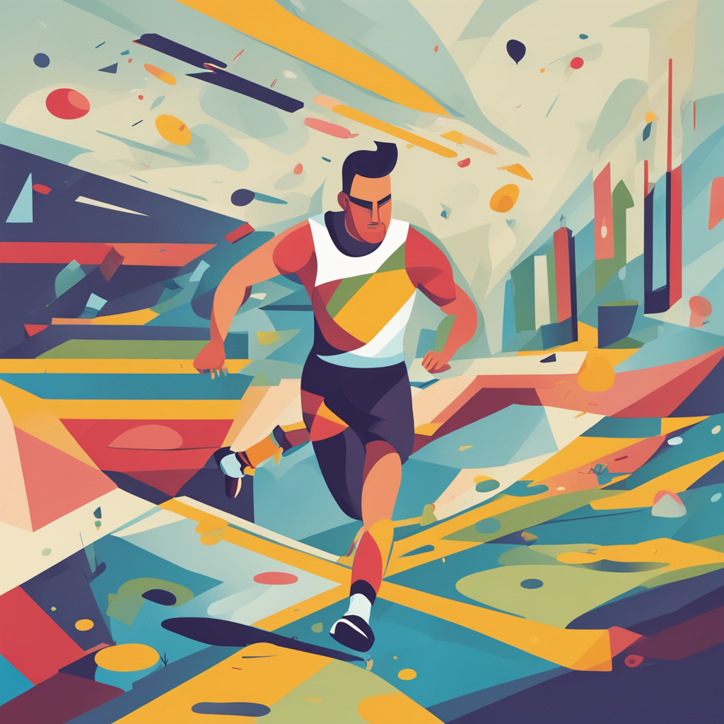 a runner running over an obstacle