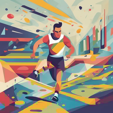 a runner running over an obstacle