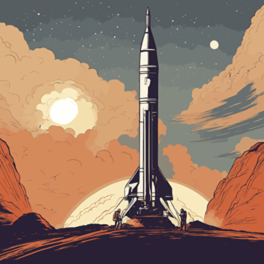 a rocket taking off
