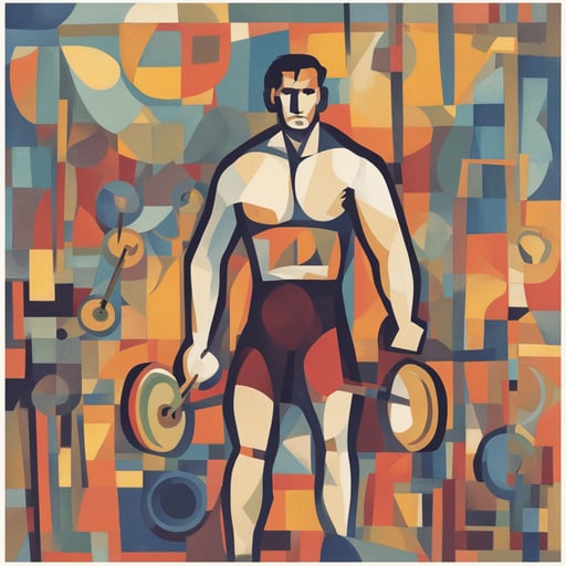 a man lifting weights