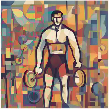 a man lifting weights