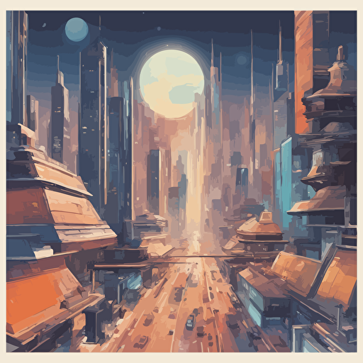 a futuristic cityscape