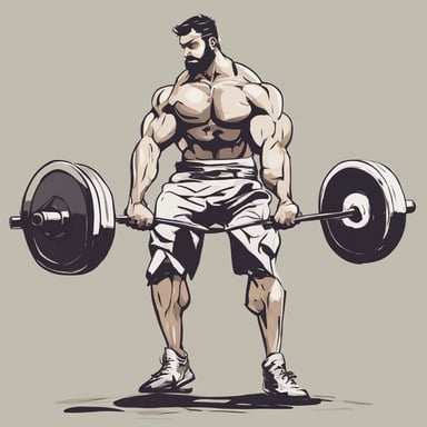 a man lifting weights
