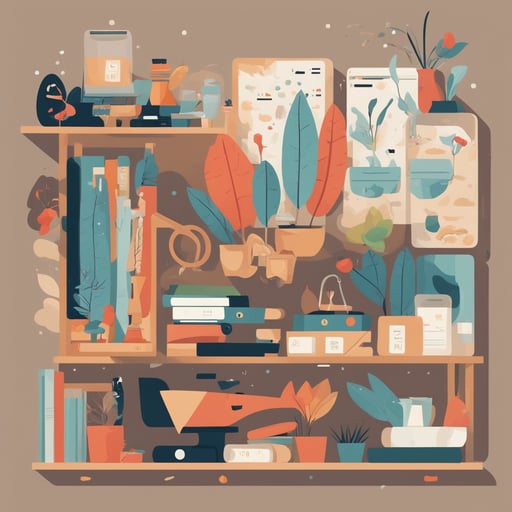 a team organizing items on a board