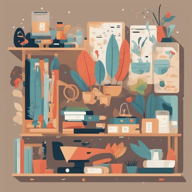 a team organizing items on a board