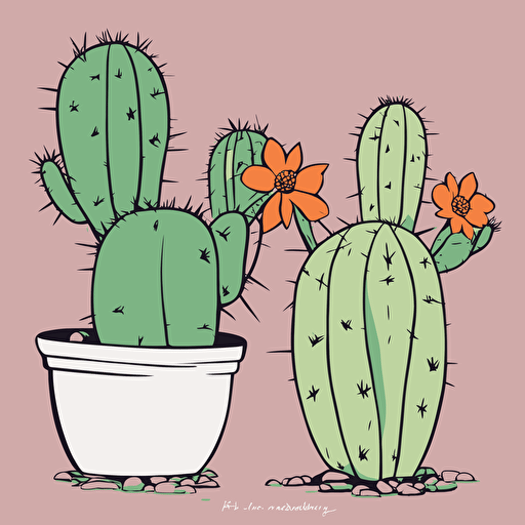 a cactus with a flower