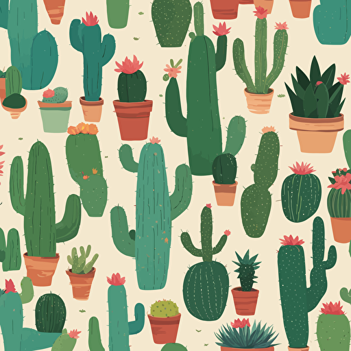 a collection of cacti in the desert