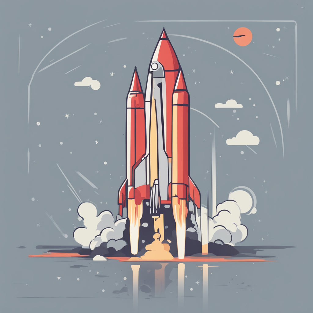 a rocket taking off