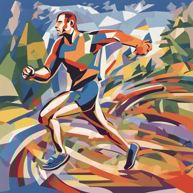 a runner running over an obstacle