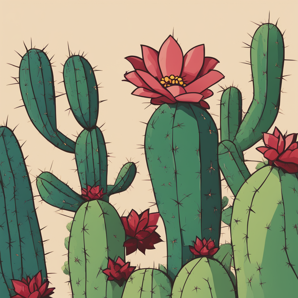 a cactus with a flower