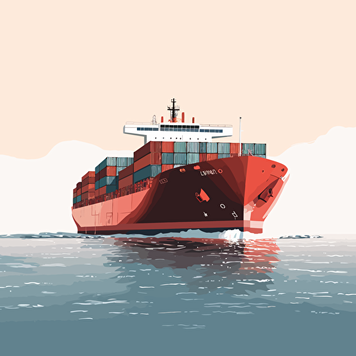 an illustration vector of a container ship