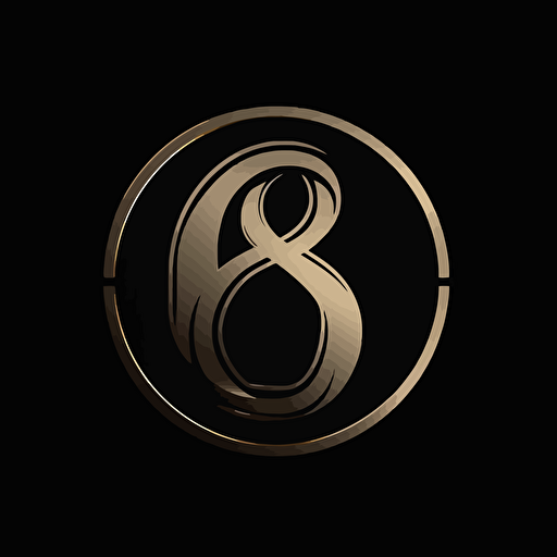 a lettermark of letter 8, logo, serif font, vector,