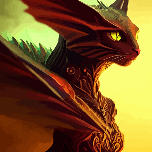 beautiful colorful dragon cat intricate portrait occult cyberpunk ancient futuristic dark art occult petros afshar artgerm eddie mendoza peter mohrbacher octane render 3d unreal engine depth field bokeh motion blur blur