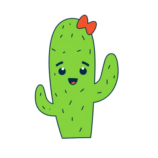 a cactus with a face