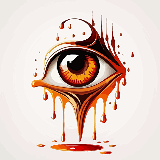 Eye Scream Design, vector logo, highly detailed, white background