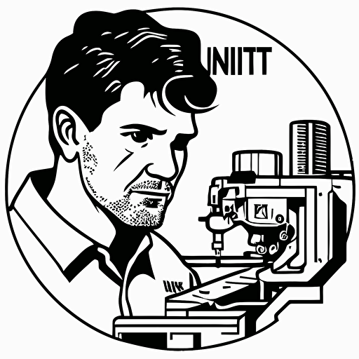 vectorized outline logo of an NT Cutter