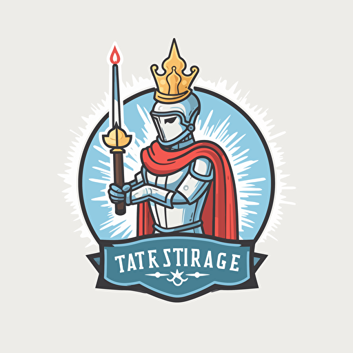 create a modern logo with two vector cakes featuring a light bulb and a knights armor. do it with the colors red, black, and white, with letters around it that says positive kids. for a company that promotes positive self-talke, self-actualization, resilience, and increases a child's potential for success.