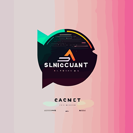 AI tech minimal! clean! corporate smooth simplified! logo cyberpunk singularity vector gradient