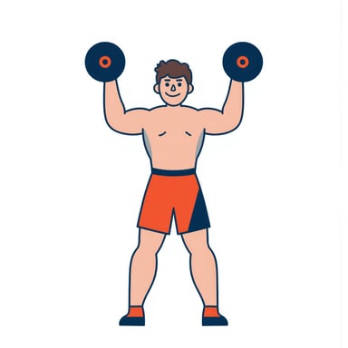 a man lifting weights