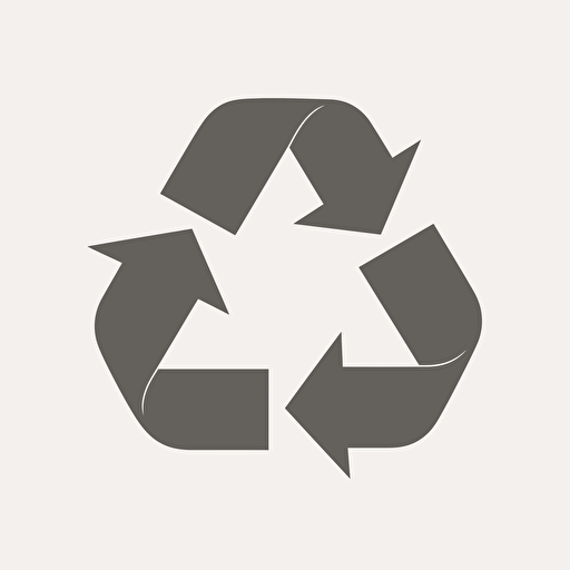 recycle symbol, vector, flat design, simple, no background