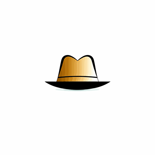 corporate logo minimalist vector simple white background luxury real estate golden hat