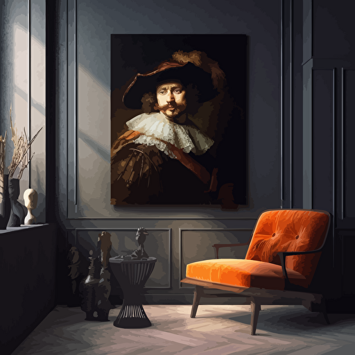 famous masterpiece painting of a vector w8, rembrandt, divinci, baroque, masterpiece painting, high end art, colors, masterpiece painting