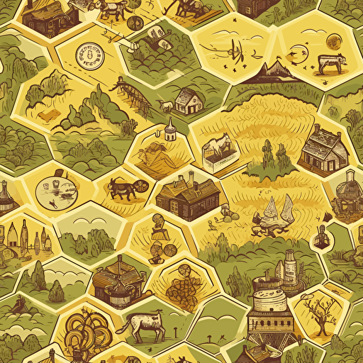 vector art board game box settlers of catan