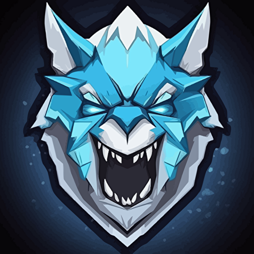 a vector sports logo for team name “The wolf Sharks”. Make it a shark with fur, wolf ears, wolf nose and wolf teeth : wolf : Sharks :