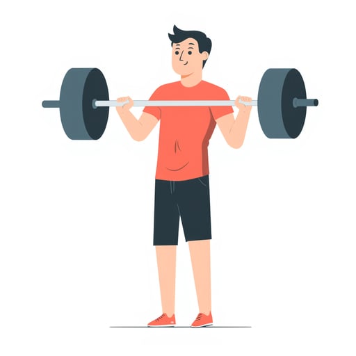 a man lifting weights