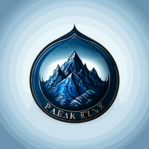 blue peak wealth logo vector illustration