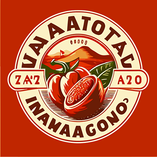vector logo tomato company with vulcano call Lavarazza