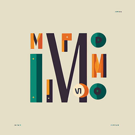 letter logo, MII, sans serif, minimal, some unrefined elements, other elements highly refined, flat, vector