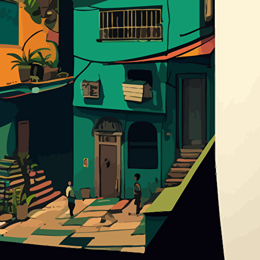 brazilian favela, vector facade