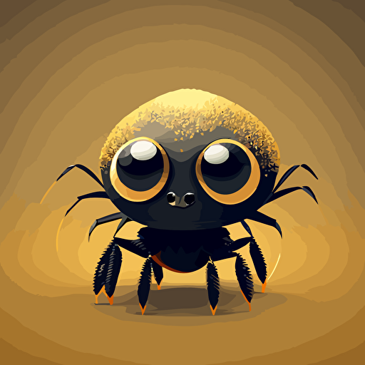 a disney-style cute spider, vector art style