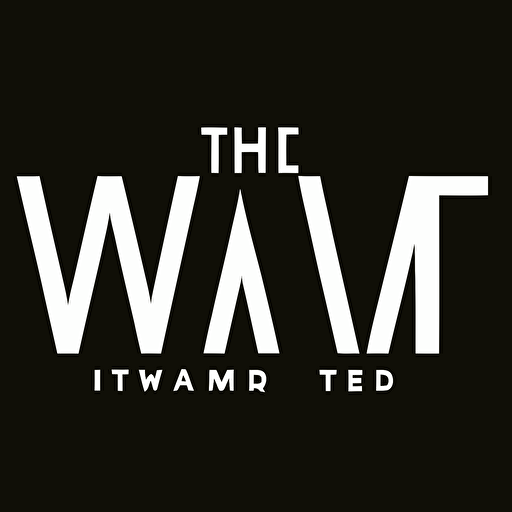"TW" shaped logo, simplistic, flat, vector, black, similar in style to this: file:///Users/wyckoff/Desktop/logo.png